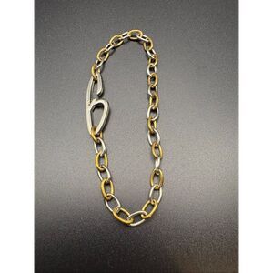 Mixed Metals Chain Bracelet, NEW, Handmade, Simple, Gold and Silver